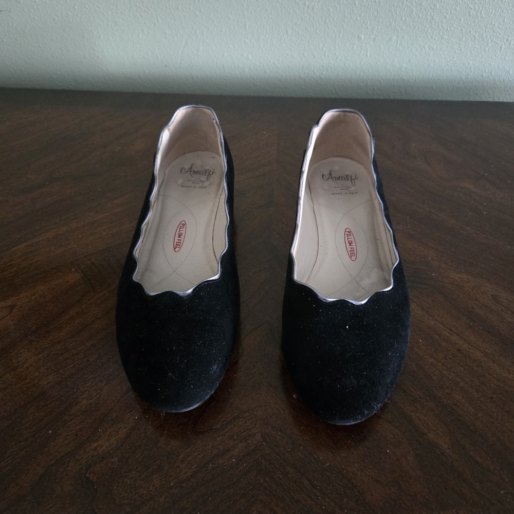 Amalfi Black Suede Women's Flats
